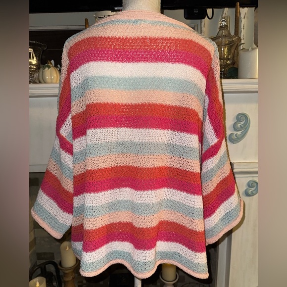 POL Oversized Wide Stripe Open Knit Sweater. Super cozy and fun!! Size M - Picture 4 of 7